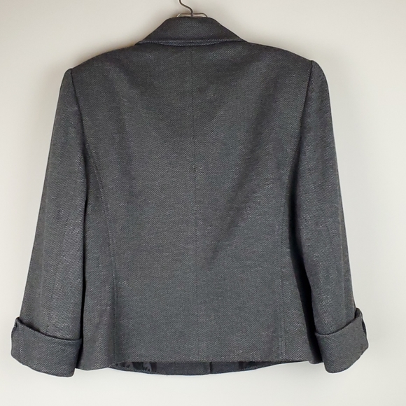 Tahari Herringbone Short Length Blazer - Picture 2 of 5